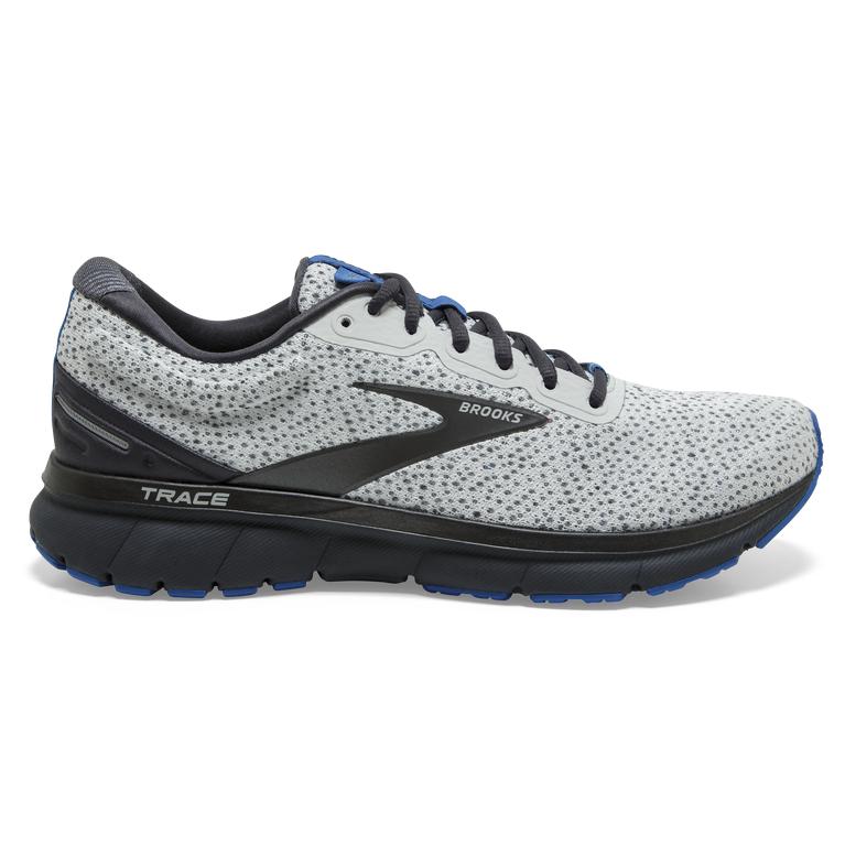 Brooks Trace Adaptive Men's Road Running Shoes - Ebony Grey /Oyster/Blue (93108-PGVX)